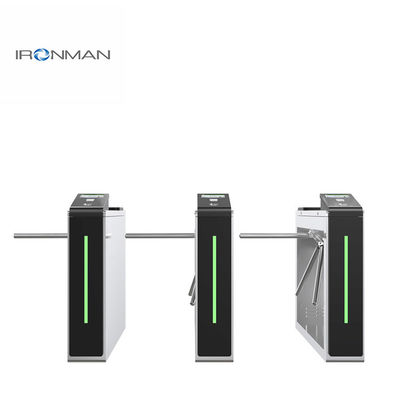 การรักษาความปลอดภัย Tripod Turnstile ประตูป้องกัน RFID การจําเพาะใบหน้า 304 สแตนเลส